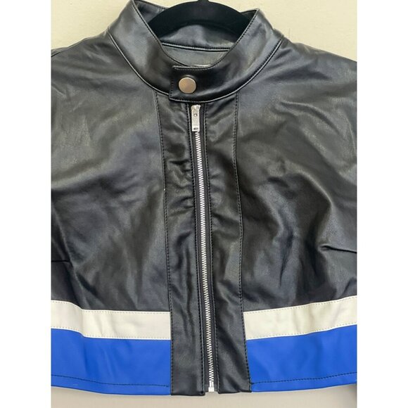 Free People 2 Pc Set Faux Leather Cropped Moto Jacket Pants Sz XS NWT - Picture 6 of 13